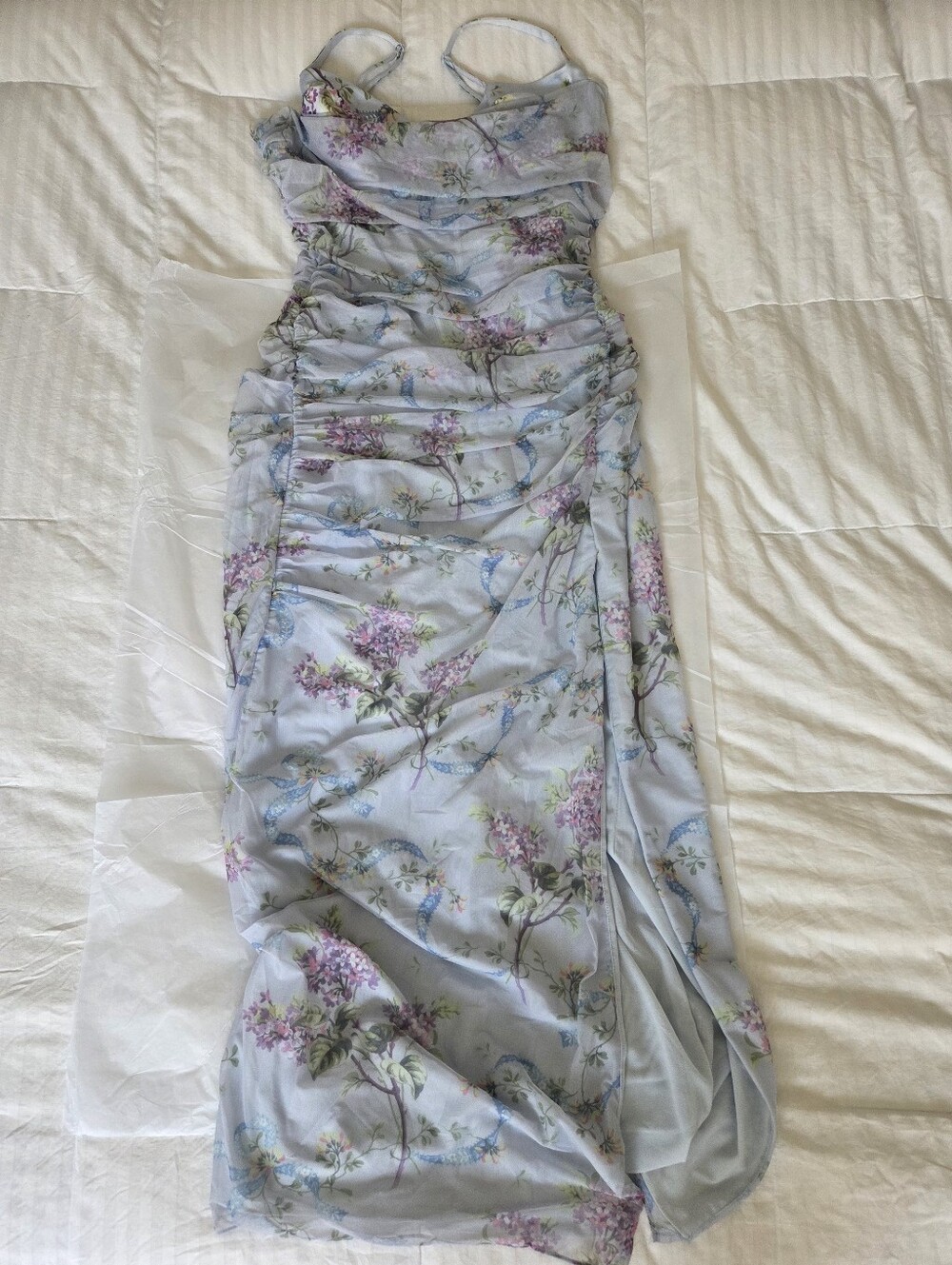 Blue Floral Print 'Lini' House of CB- XL (Plus Cup!) - Picture 5 of 16